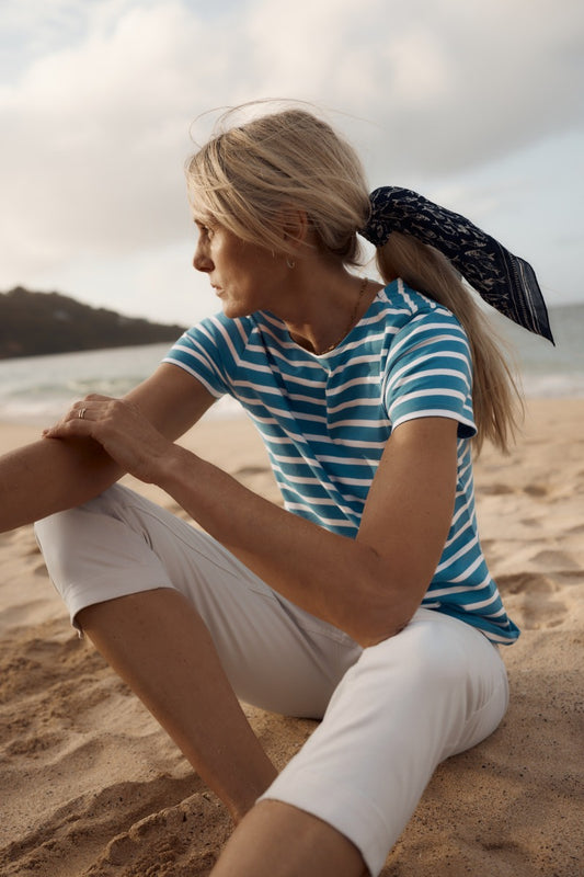 T-shirt Sailor in jersey di cotone biologico certificato GOTS  