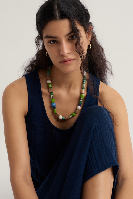 Collana con Perline En Mor