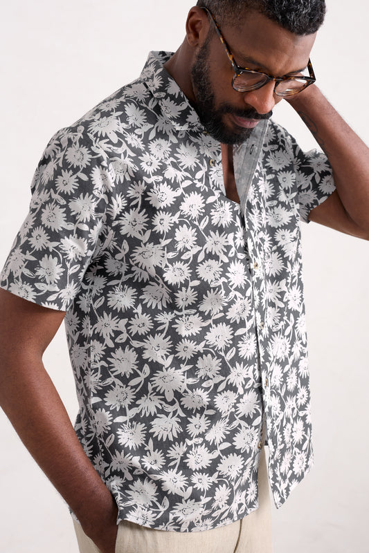 Camicia da uomo Barque a maniche corte in cotone biologico