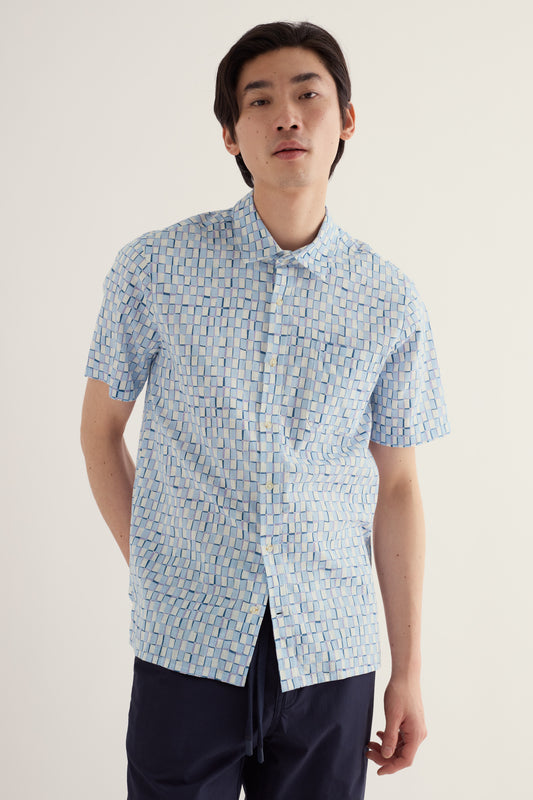 Camicia Uomo Maniche Corte Cotone Organico Palores