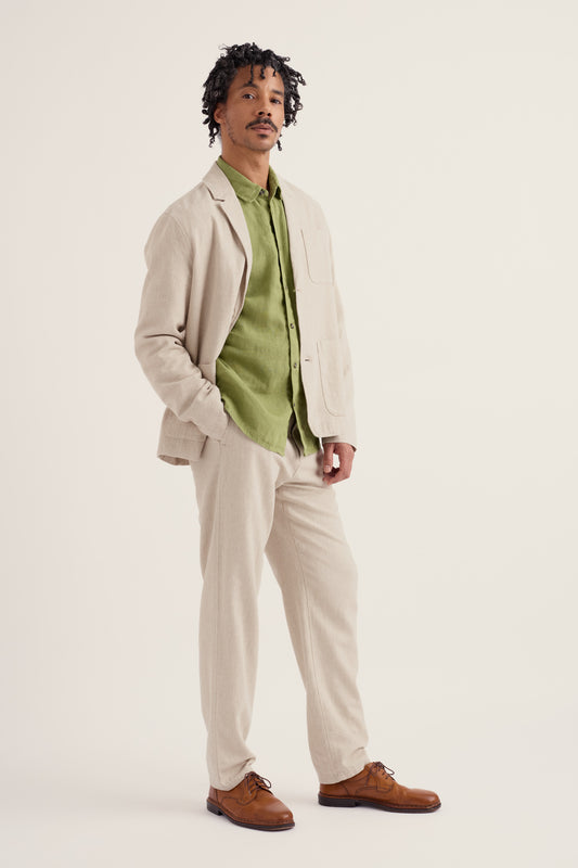 Pantaloni Uomo Messack Cotone-Lino Non Tinto