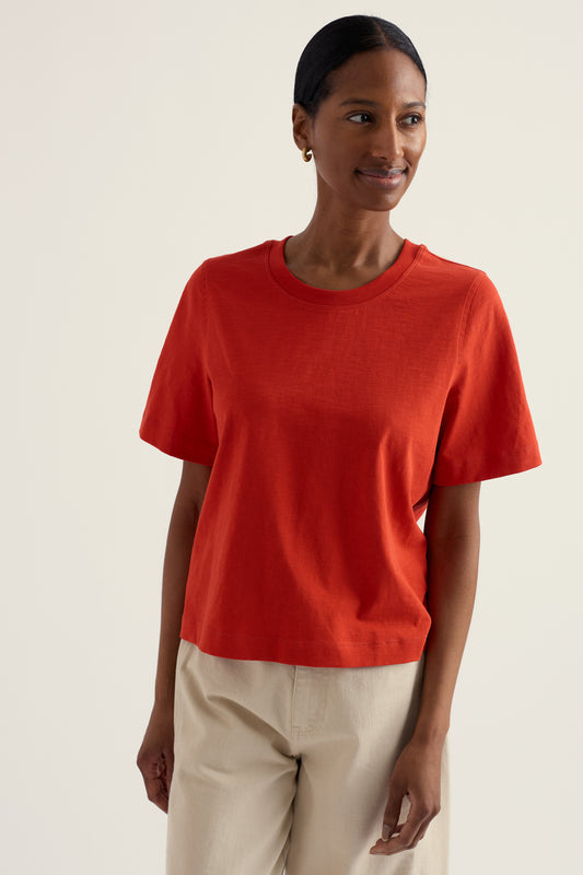 T-shirt Copseland semplice in jersey di cotone biologico certificato GOTS  
