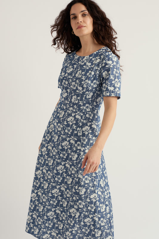 Abito in chambray stampato Fox Path  