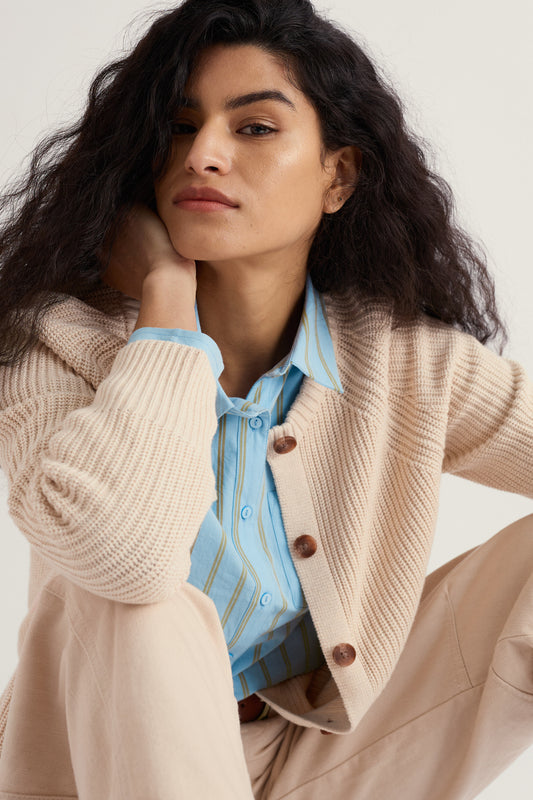 Cardigan a Maglia Potters Meadow in Cotone Organico