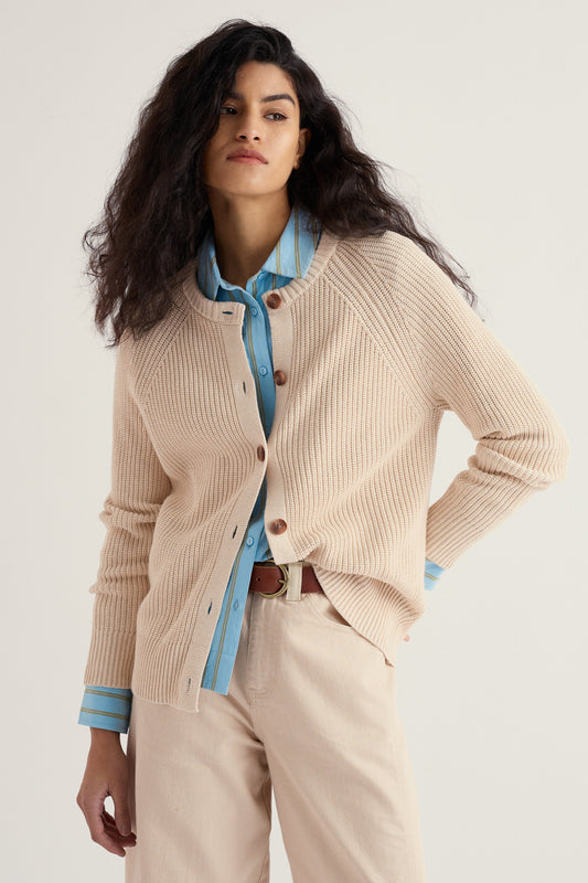 Cardigan a Maglia Potters Meadow in Cotone Organico