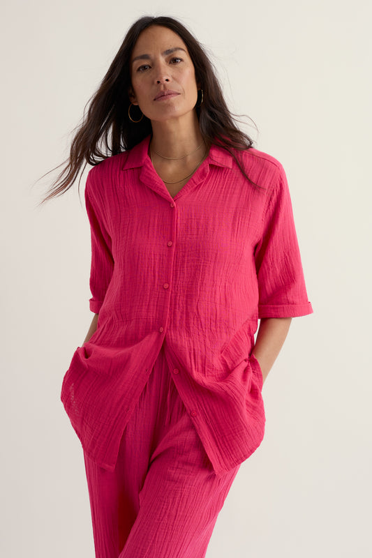Camicia Still Life in cotone biologico certificato GOTS