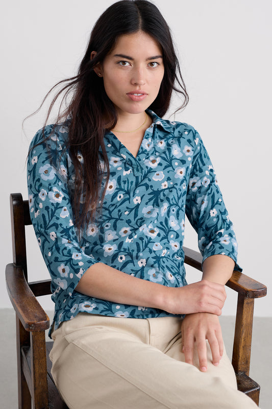 Camicia Wavecrest in jersey di cotone biologico