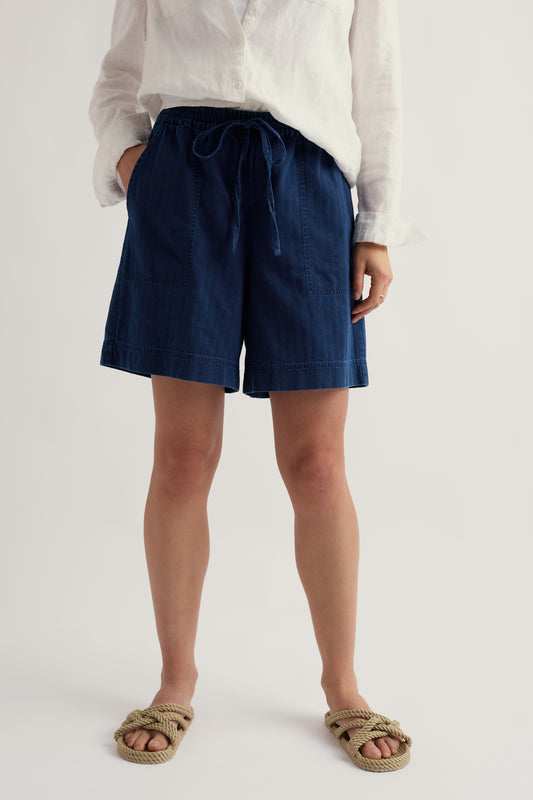 Shorts in Denim a Gamba Larga Eskelli